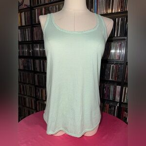 Lululemon Athletica Light Green Striped Tank Top